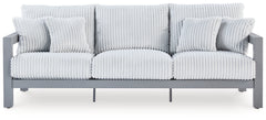 Floridian Furniture - Ashley Furniture - Hurley Park Outdoor - Loveseat w/Cushion / Gray - PCP695-835
