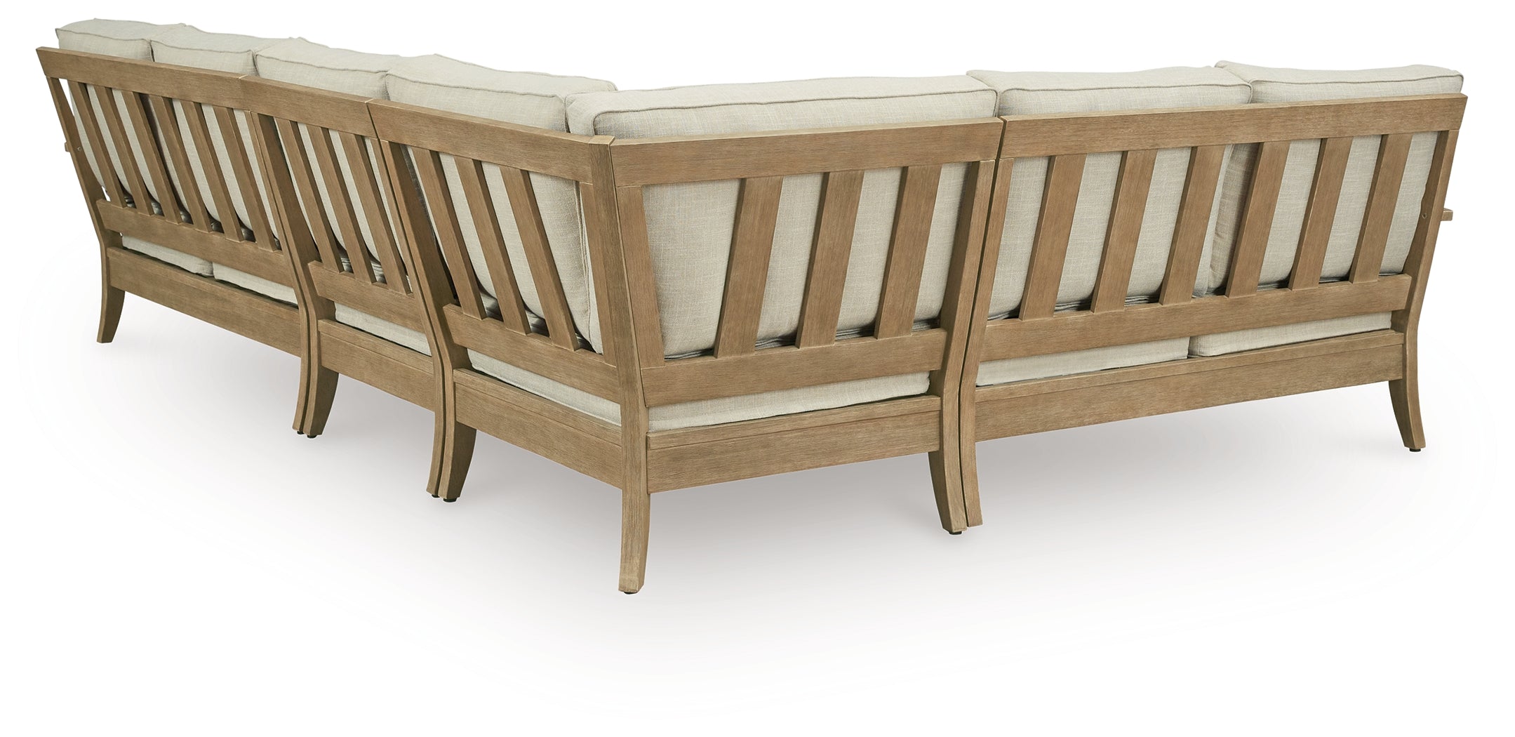 Floridian Furniture - Ashley Furniture - Clare View Outdoor - 4-Piece Outdoor Sectional / Beige - P801P11