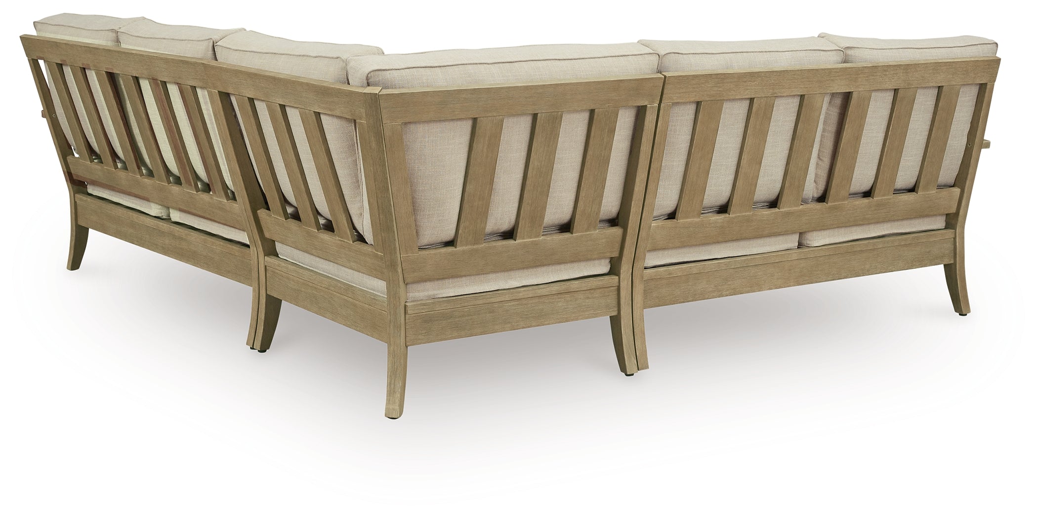 Floridian Furniture - Ashley Furniture - Clare View Outdoor - 3-Piece Outdoor Sectional / Beige - P801P10