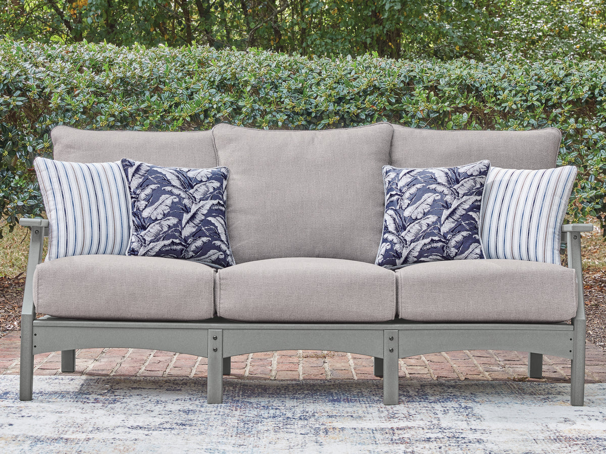 Floridian Furniture - Ashley Furniture - Cove Beach Outdoor - Sofa with Cushion - PCP803-838