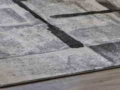Floridian Furniture - Ashley Furniture - Brycebourne Rug - 5'3" x 7'7" Rug / Black/Cream/Gray - R404982