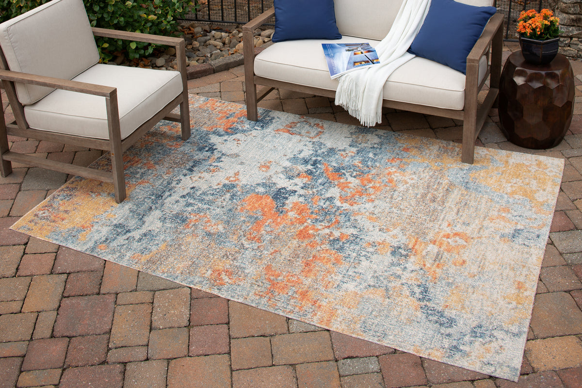 Floridian Furniture - Ashley Furniture - Wraylen Rug - 5'3" x 7' Rug / Multi - R405052