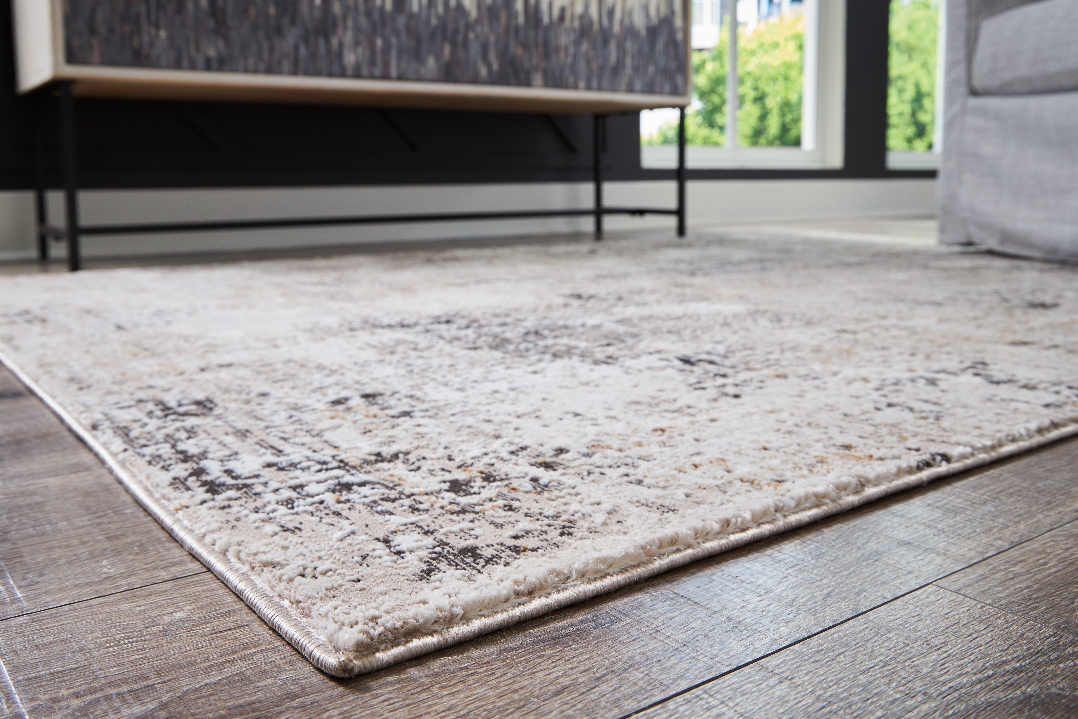 Floridian Furniture - Ashley Furniture - Elaning Rug - 8' x 10' Rug / Black/Gray/Cream - R406701