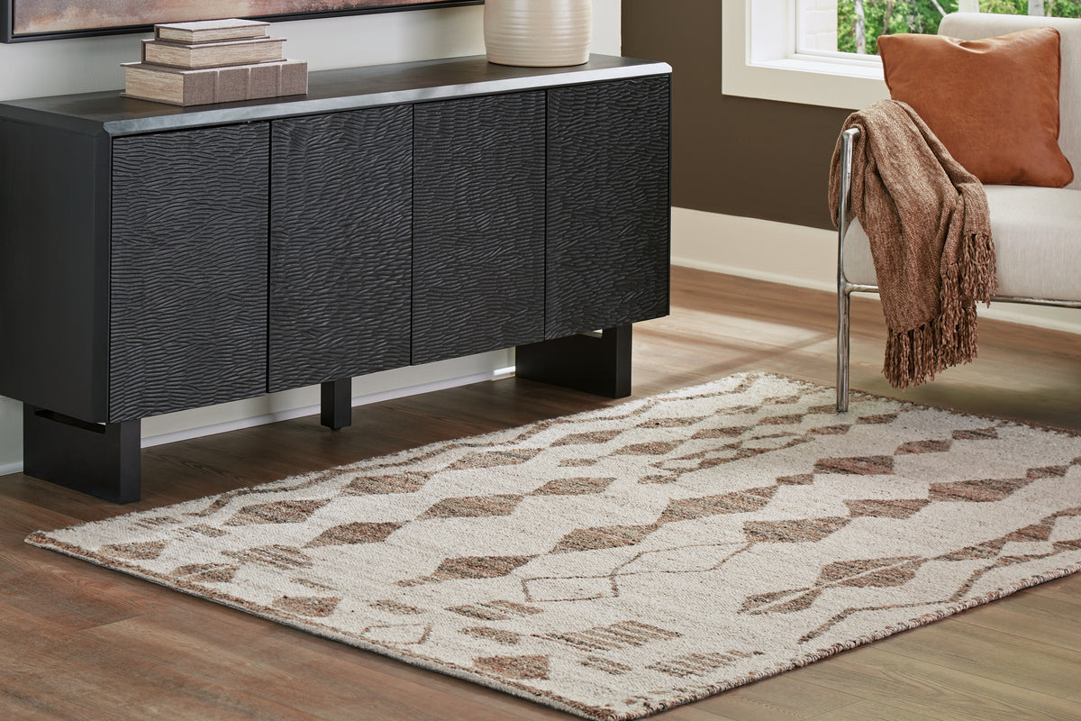 Floridian Furniture - Ashley Furniture - Brettler Rug - 10' x 14' Rug / Beige/Brown - R406790