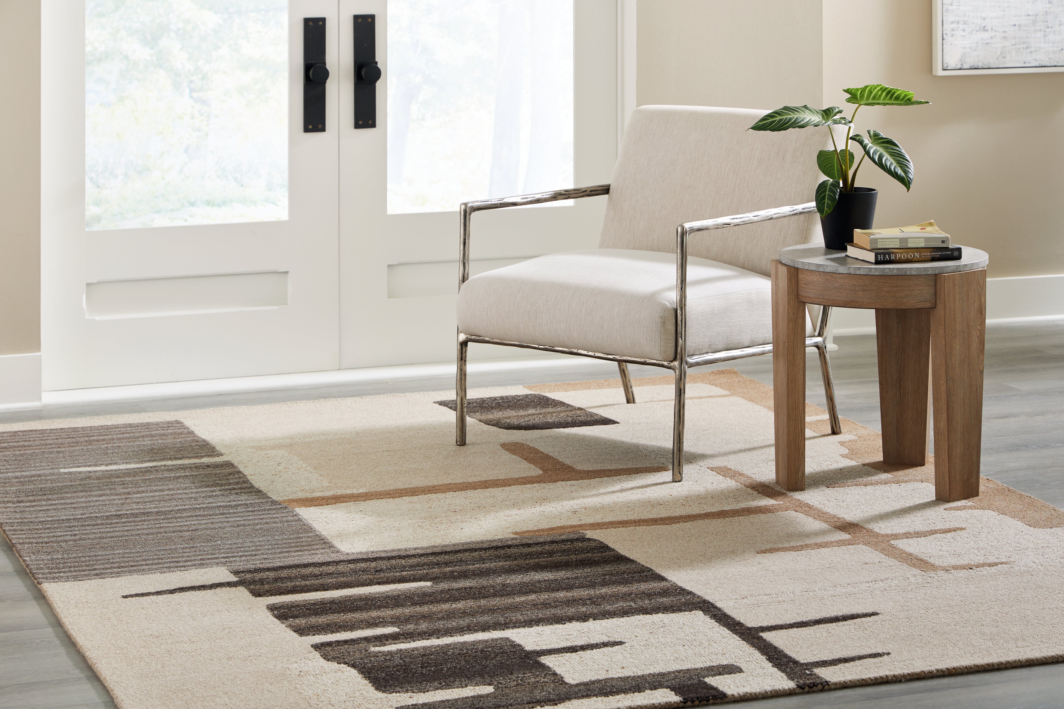 Floridian Furniture - Ashley Furniture - Kencher Rug - 8' x 10' Rug / Beige/Brown - R406821