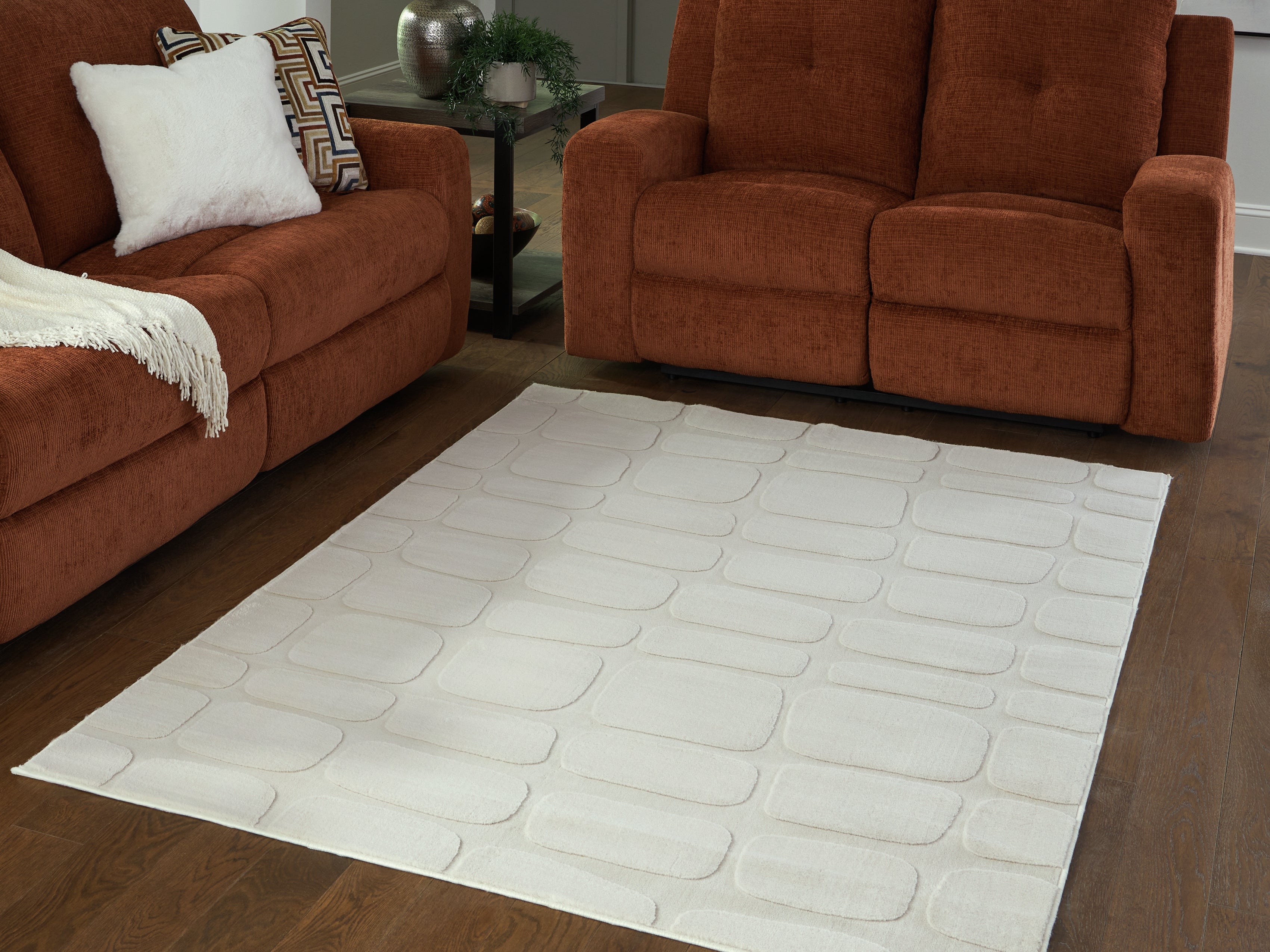 Floridian Furniture - Ashley Furniture - Malvinsboro Rug - Washable 5' x 7' Area Rug / Sandstone - R407442