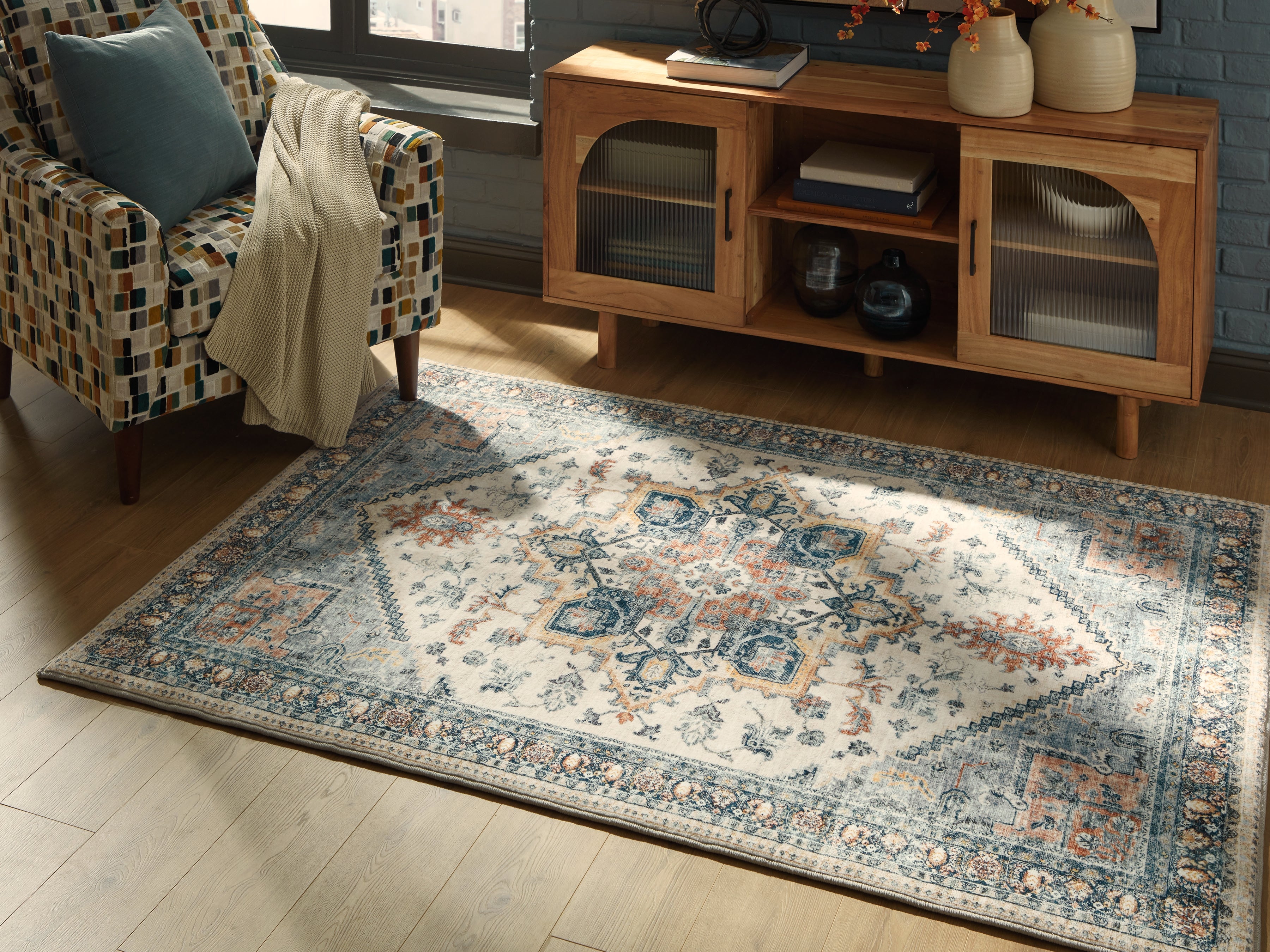 Floridian Furniture - Ashley Furniture - Wallney Rug - 5' x 7' Area Rug / Multi - R407492