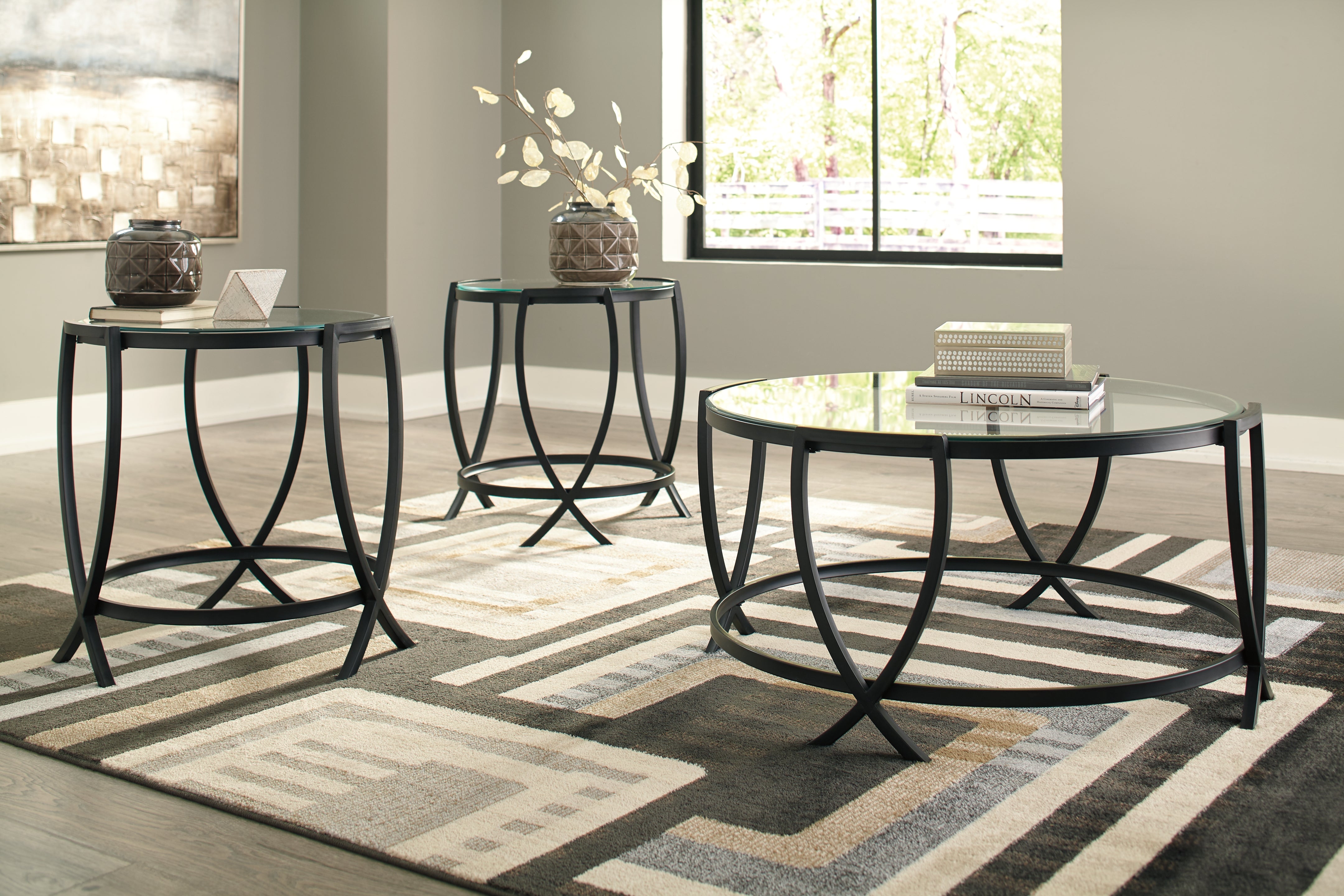 Floridian Furniture - Ashley Furniture - Tarrin Table (Set of 3) - Occasional Table Set (3/CN) / Black - T115-13