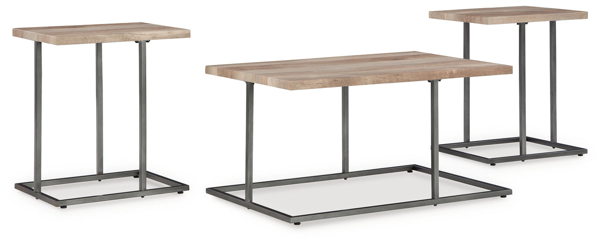 Floridian Furniture - Ashley Furniture - Albreane Table (Set of 3) - Occasional Table Set (3/CN) / Grayish Brown/Black - T147-13
