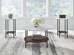 Floridian Furniture - Ashley Furniture - Wrenwich Table (Set of 3) - Occasional Table Set (3/CN) / Brown/Black/White - T167-13