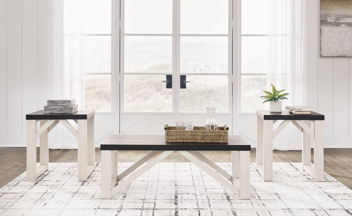 Floridian Furniture - Ashley Furniture - Dorrinson Table (Set of 3) - Occasional Table Set (3/CN) / Antique White - T236-13