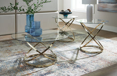 Floridian Furniture - Ashley Furniture - Crimonti Table (Set of 3) - Occasional Table Set (3/CN) / Champagne - T273-13