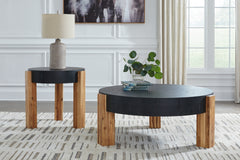 Floridian Furniture - Ashley Furniture - Breenmore Table (Set of 2) - Occasional Table Set (Set of 2) / Black/Natural - T322-12