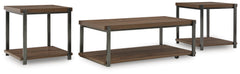 Floridian Furniture - Ashley Furniture - Trindwick Table (Set of 3) - Occasional Table Set (3/CN) / Brown/Gun Metal - T381-13
