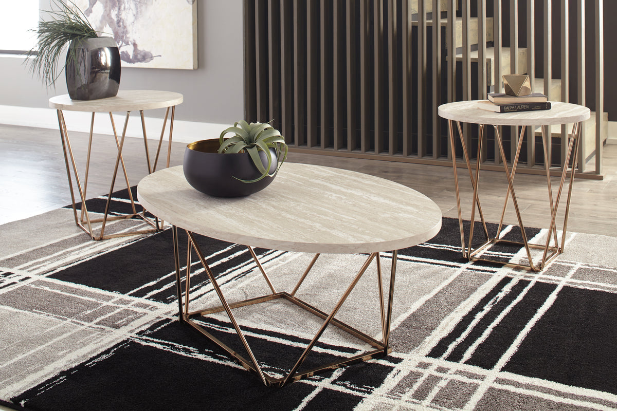 Floridian Furniture - Ashley Furniture - Tarica Table (Set of 3) - Occasional Table Set (3/CN) / Two-tone - T385-13