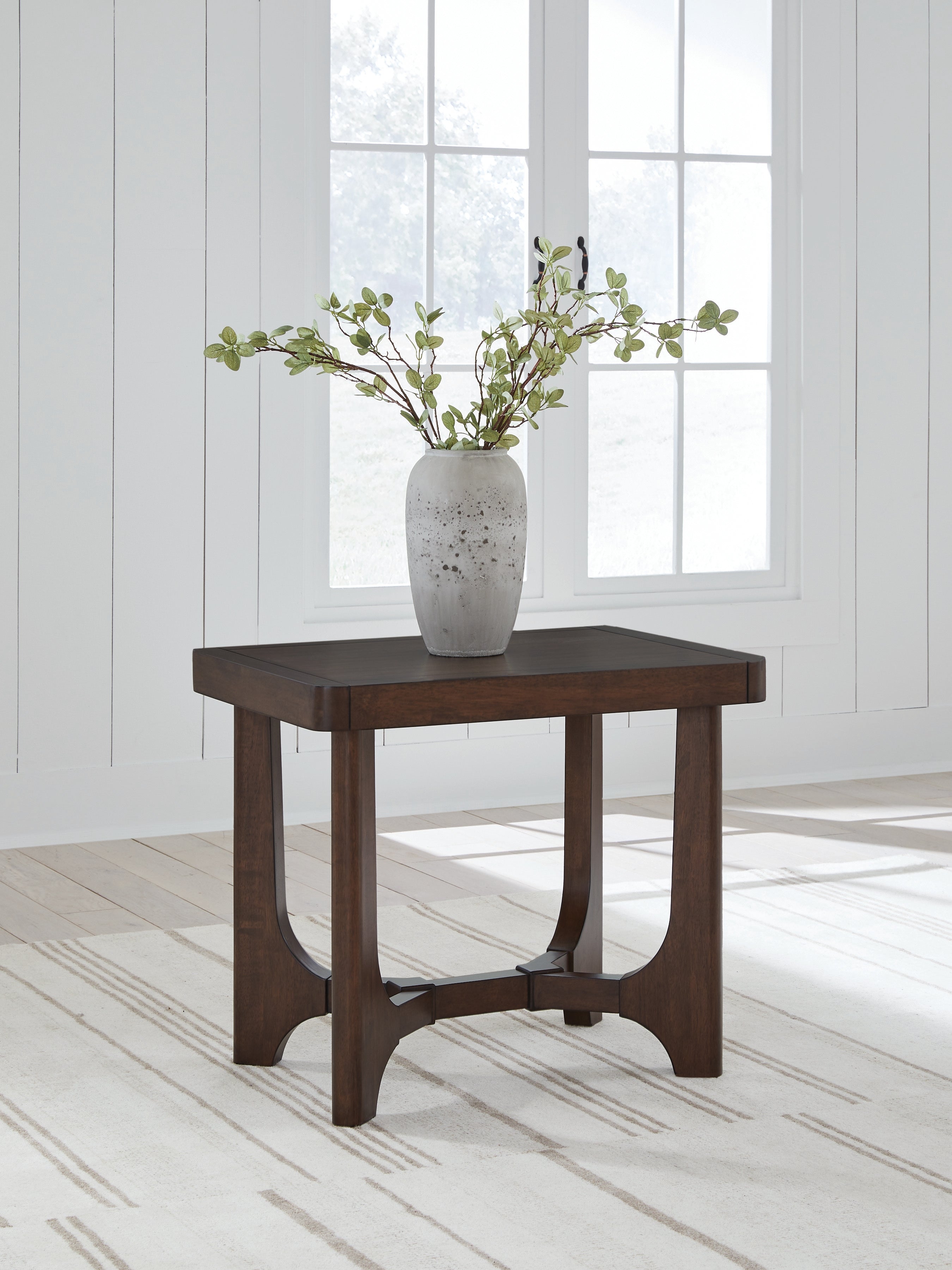 Floridian Furniture - Ashley Furniture - Korestone End Table - Rectangular End Table / Dark Brown - T438-3