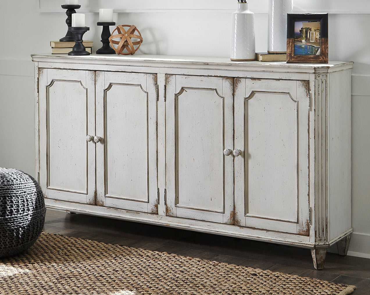 Floridian Furniture - Ashley Furniture - Mirimyn Accent Cabinet - Accent Cabinet / Antique White - T505-560