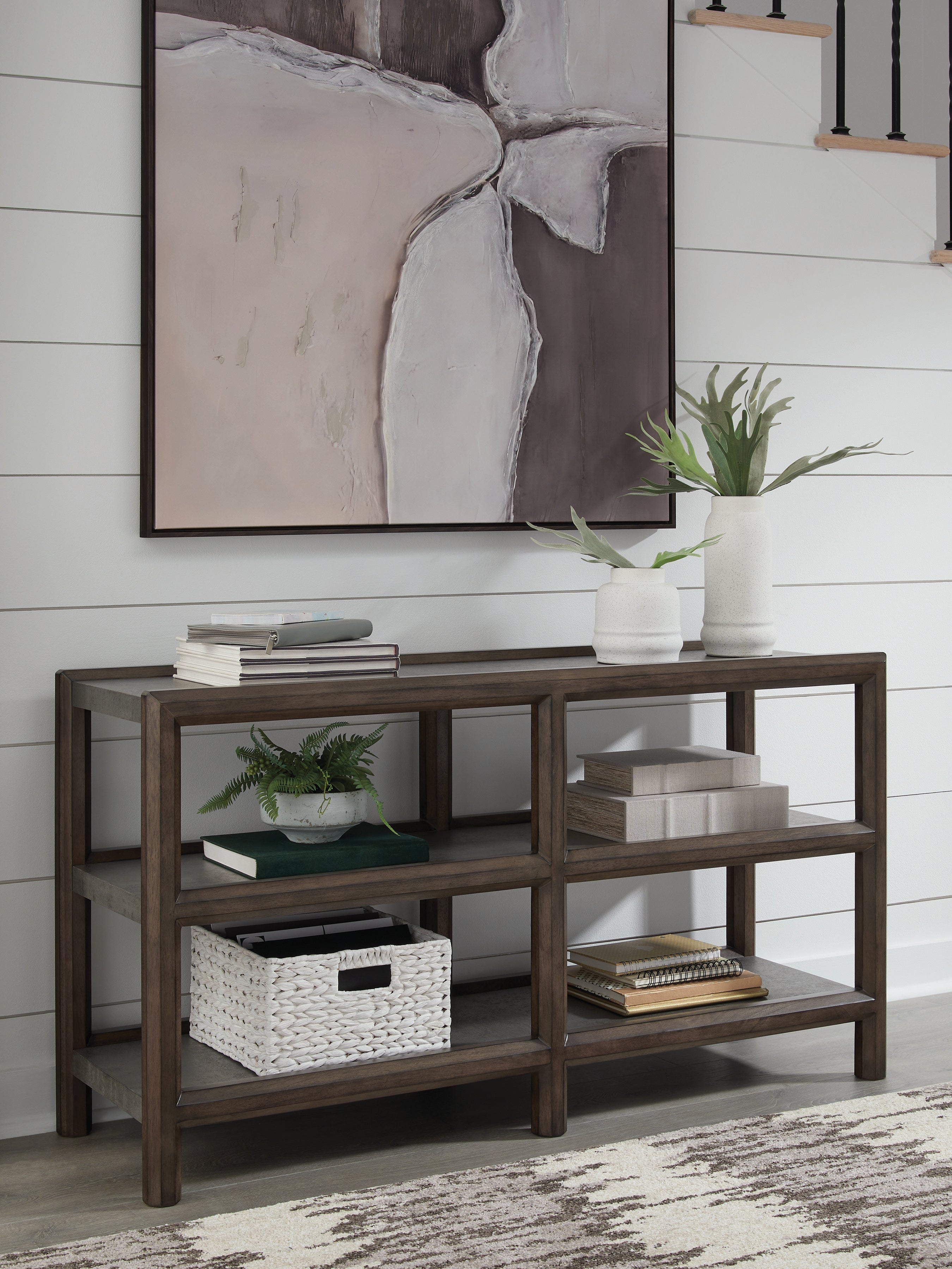 Floridian Furniture - Ashley Furniture - Kallenny Sofa Table - Sofa Table / Brown/Gray - T669-4