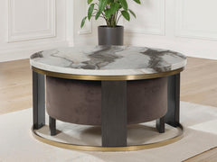 Floridian Furniture - Ashley Furniture - Jazmore Nesting Coffee Table (Set of 2) - Nesting Cocktail Tables (Set of 2) / Brown/Brass Finish - T671-22
