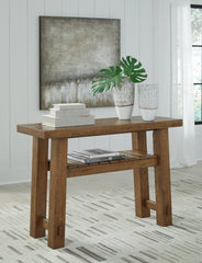 Floridian Furniture - Ashley Furniture - Mackifeld Sofa Table - Sofa Table / Warm Brown - T724-4
