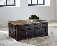 Floridian Furniture - Ashley Furniture - Drazmine Lift-Top Coffee Table - Lift Top Cocktail Table / Brown - T734-20