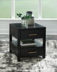 Floridian Furniture - Ashley Furniture - Winbardi End Table - Rectangular End Table / Black - T786-3