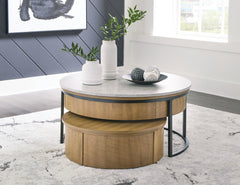 Floridian Furniture - Ashley Furniture - Fridley Nesting Coffee Table (Set of 2) - Nesting Cocktail Tables (Set of 2) / Gray/Brown/Black - T964-8