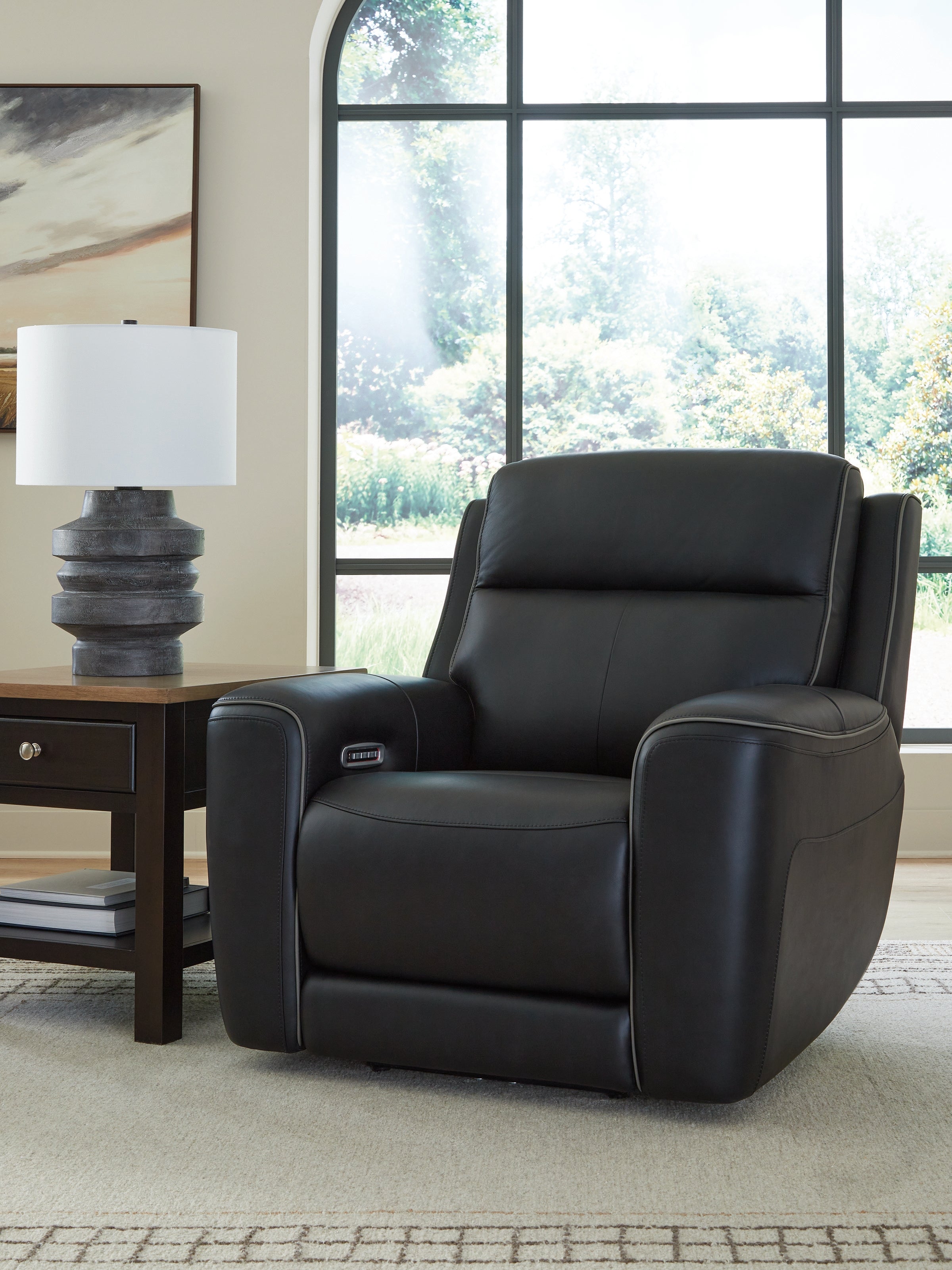 Floridian Furniture - Ashley Furniture - 5Z-Comfort Living Room - PWR Recliner/ADJ Headrest / Onyx - PCU1090213