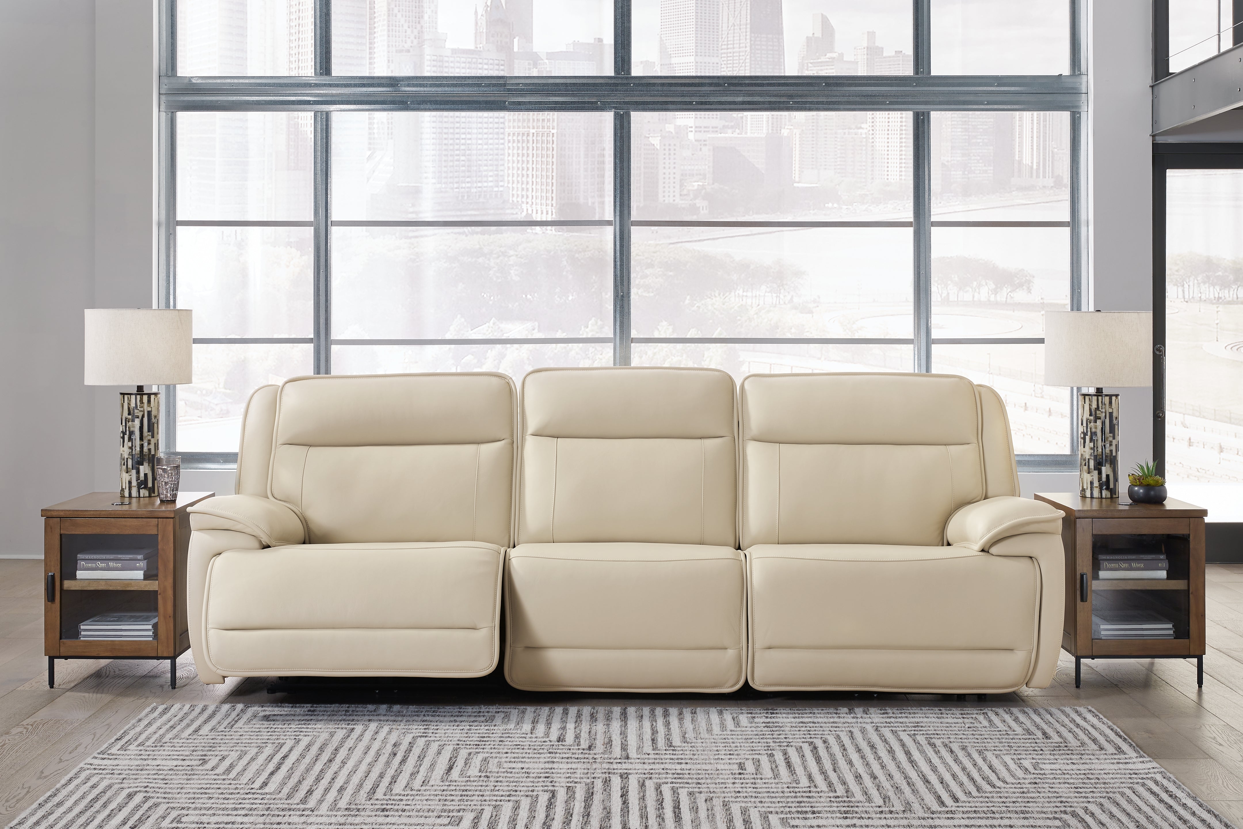 Floridian Furniture - Ashley Furniture - Double Deal Sectional - 3-Piece Power Reclining Sofa Sectional / Almond - U13001S5