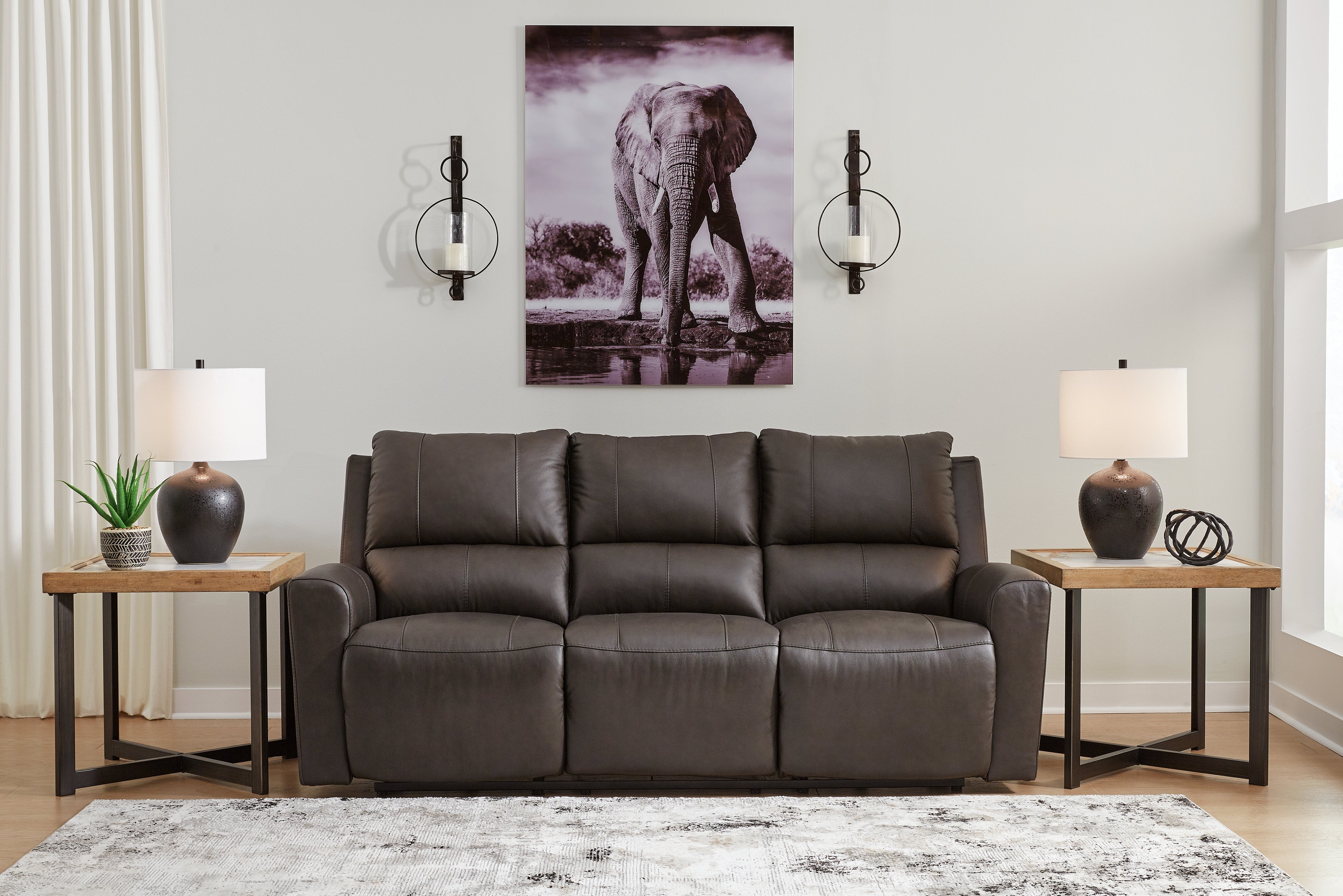 Floridian Furniture - Ashley Furniture - Boxmere Living Room - Reclining Power Sofa / Storm - U1310087