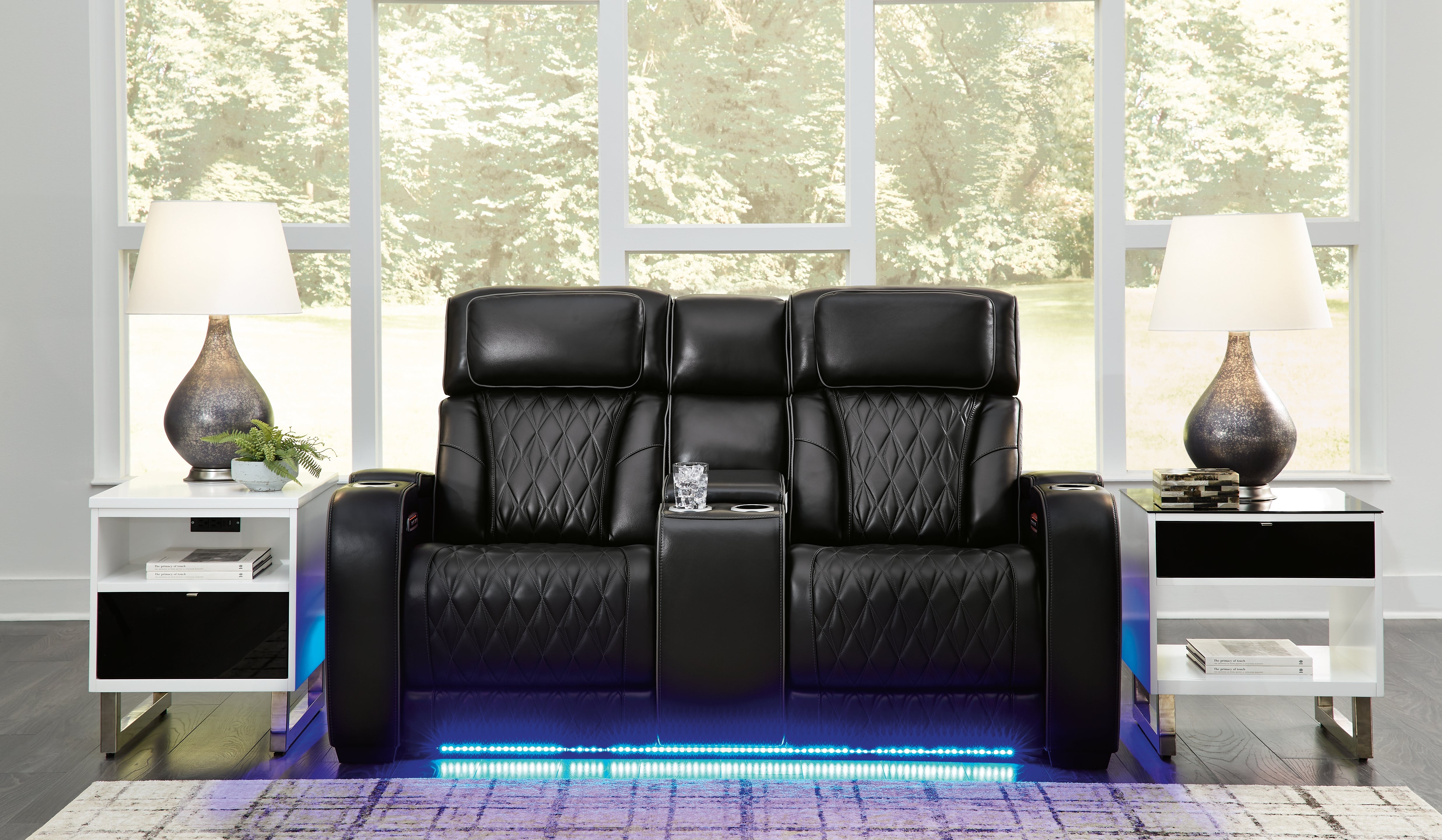 Floridian Furniture - Ashley Furniture - Boyington Living Room - PWR Recliner/ADJ Headrest / Gray - U2710513