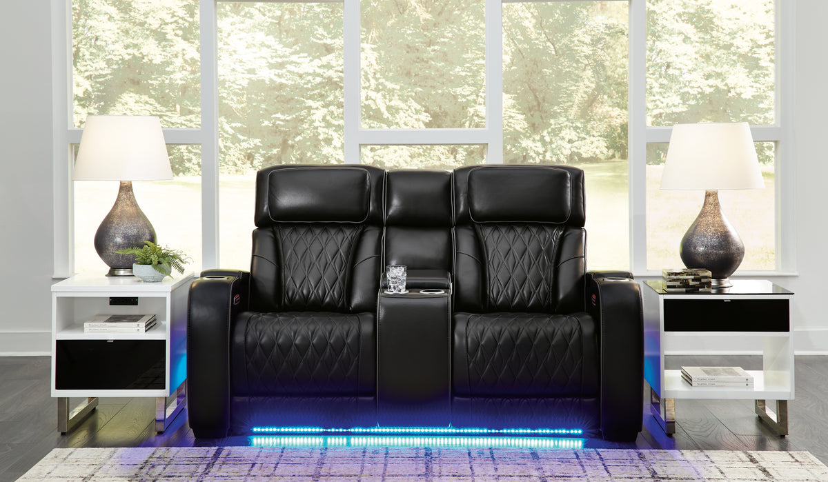 Floridian Furniture - Ashley Furniture - Boyington Living Room - PWR Recliner/ADJ Headrest / Gray - U2710513