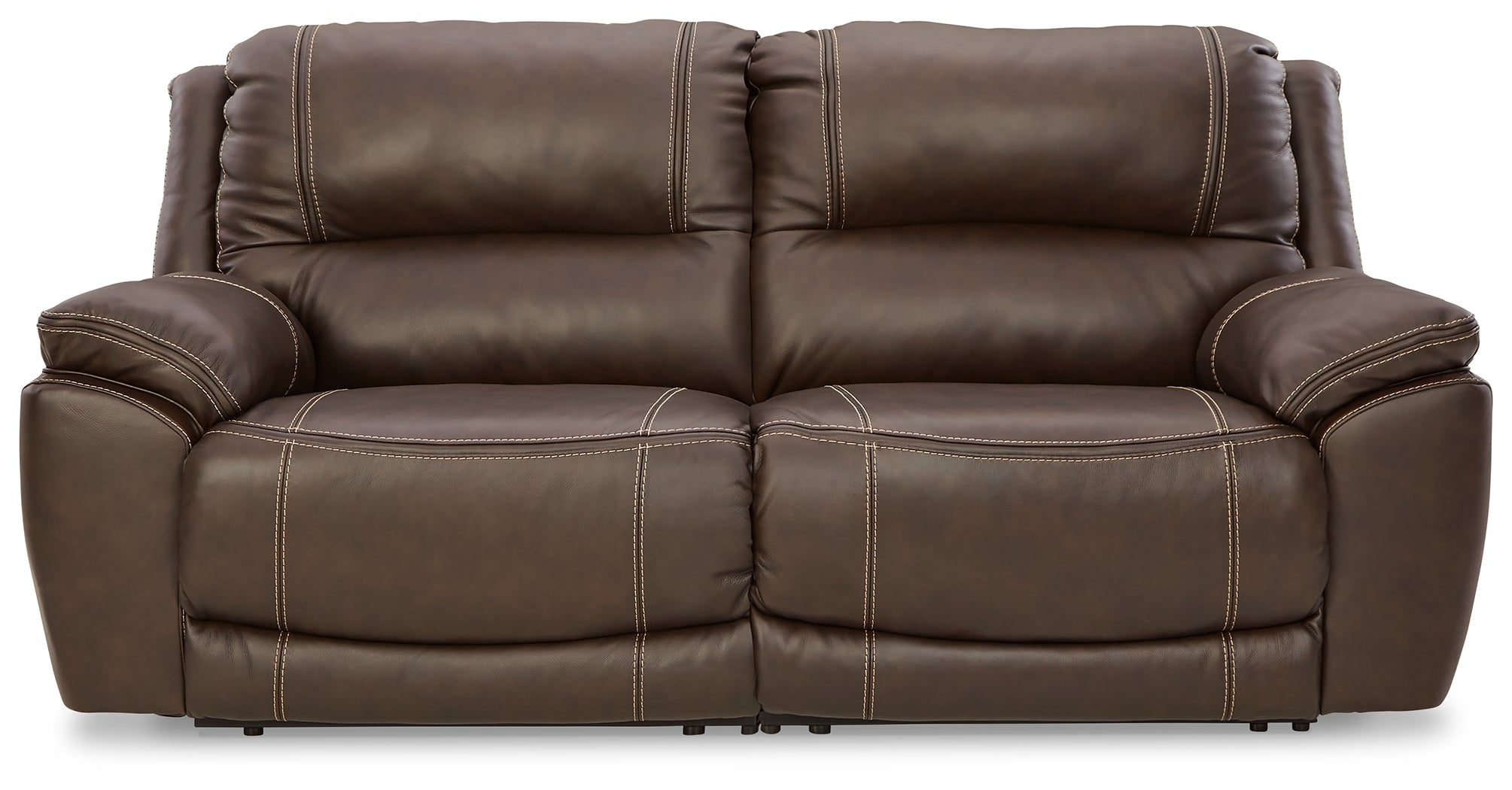 Floridian Furniture - Ashley Furniture - Dunleith Sectional - 2-Piece Power Reclining Sectional Loveseat / Chocolate - U71604S3