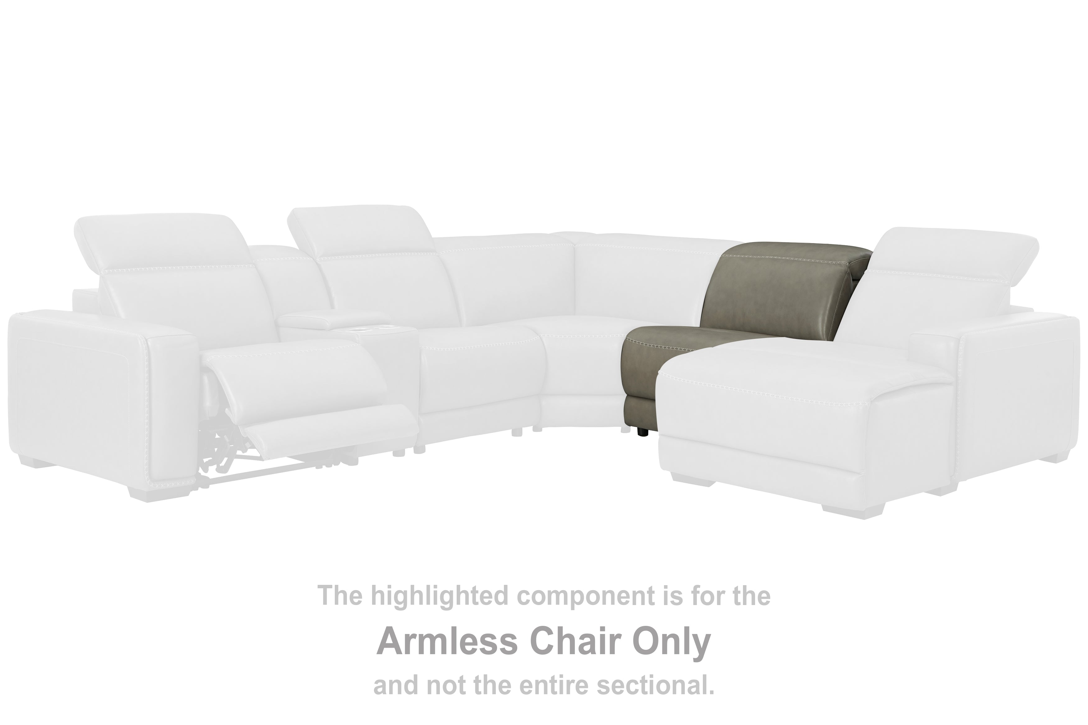 Floridian Furniture - Ashley Furniture - Correze Sectional - Armless Chair / Gray - U9420246