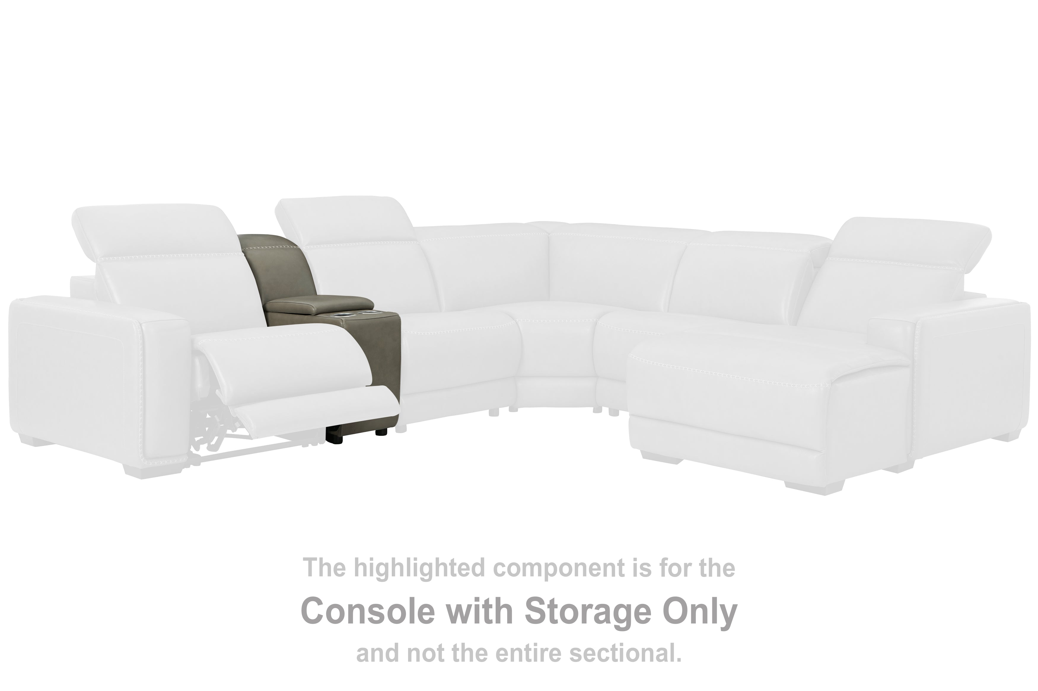 Floridian Furniture - Ashley Furniture - Correze Sectional - Console with Storage / Gray - U9420257