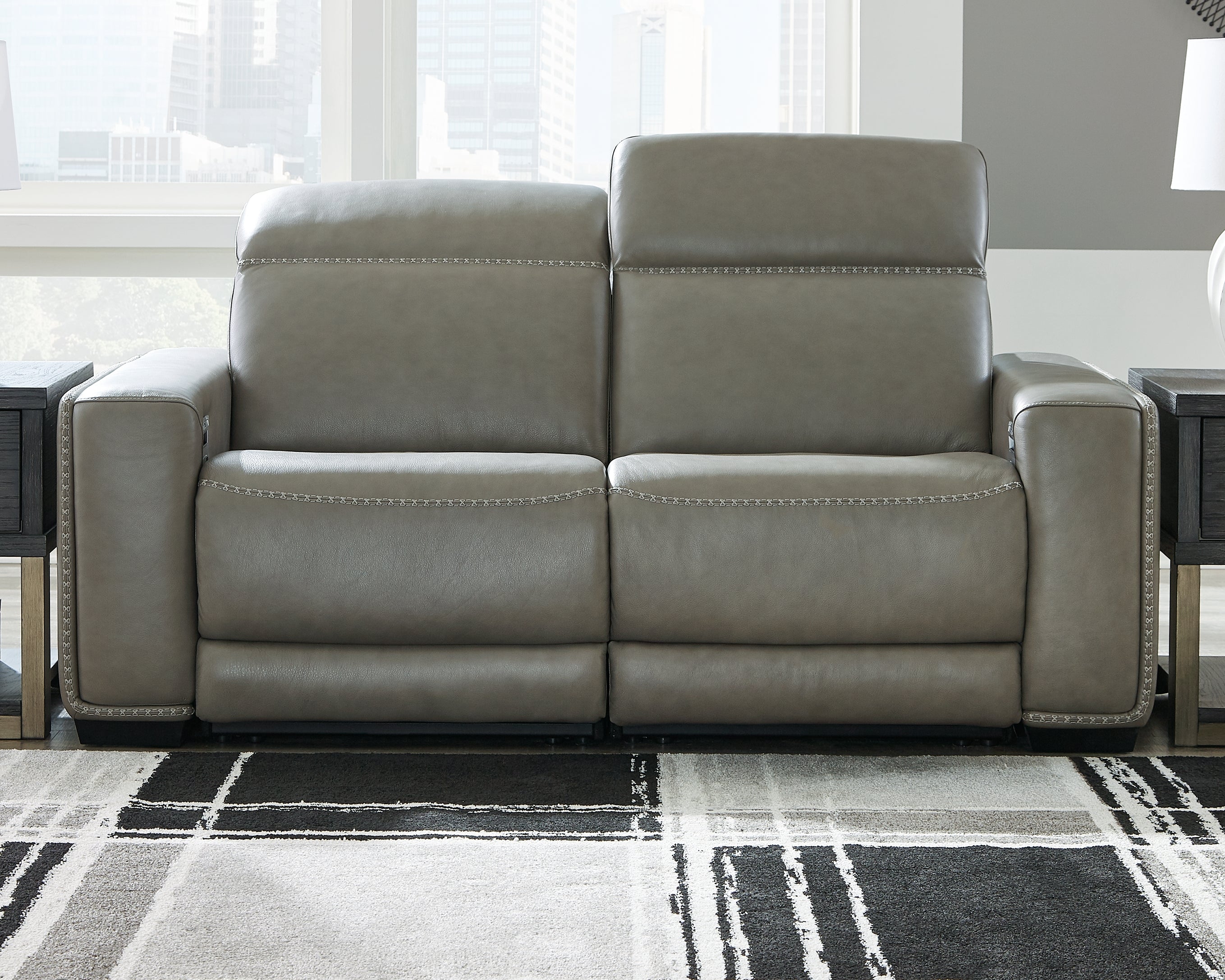 Floridian Furniture - Ashley Furniture - Correze Sectional - 2-Piece Power Reclining Sectional / Gray - U94202S10