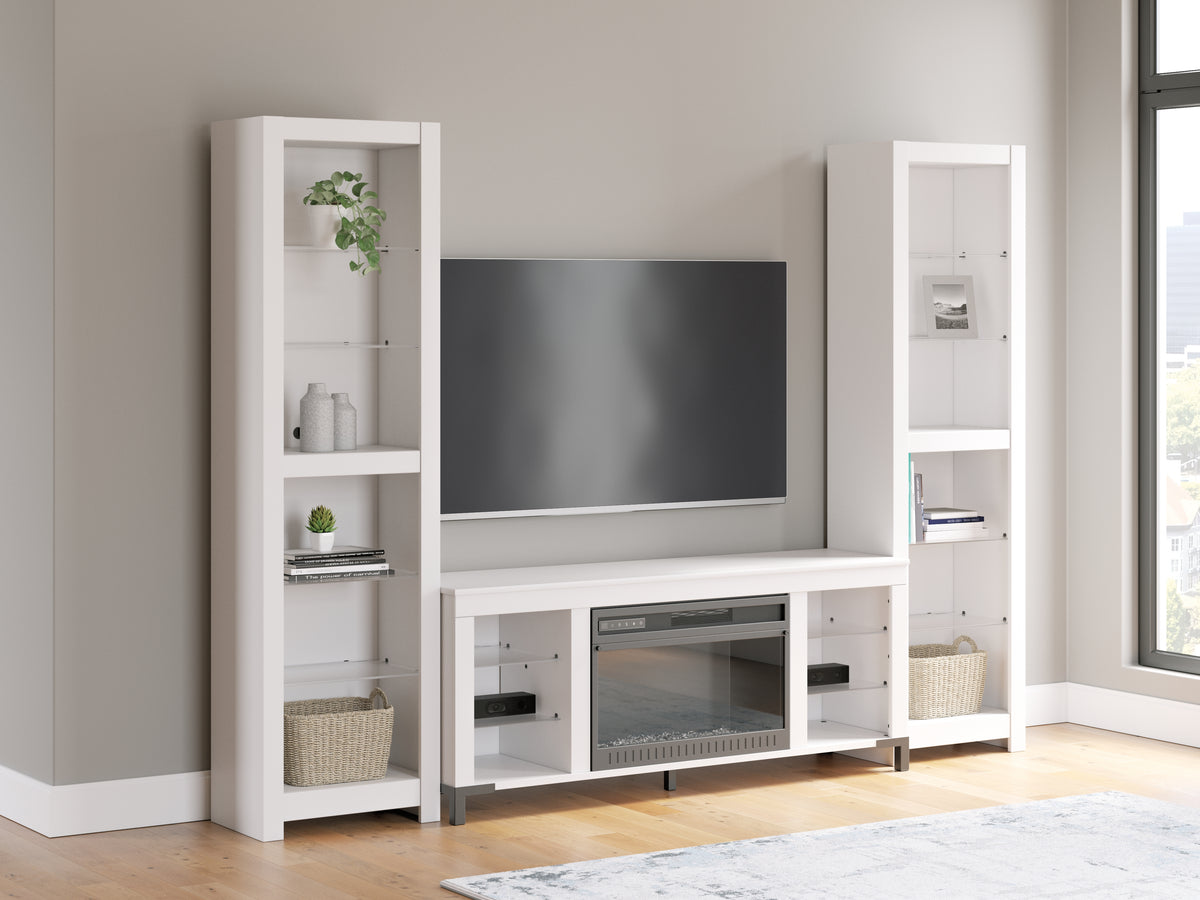 Floridian Furniture - Ashley Furniture - Brollevi Entertainment Center - 3-Piece Entertainment Center / White - W2722W1