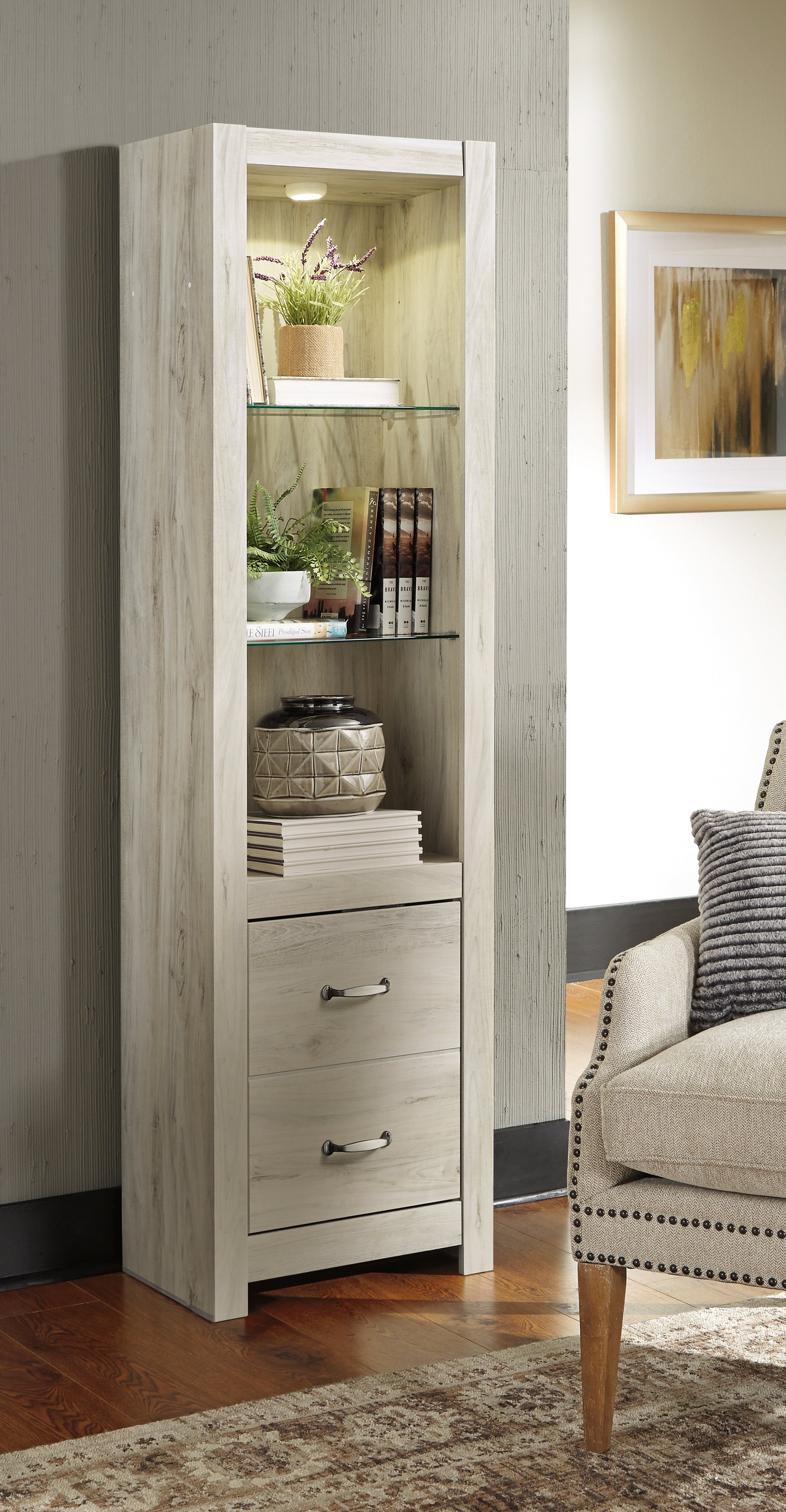 Floridian Furniture - Ashley Furniture - Bellaby Entertainment Center - Pier / Whitewash - W331-24