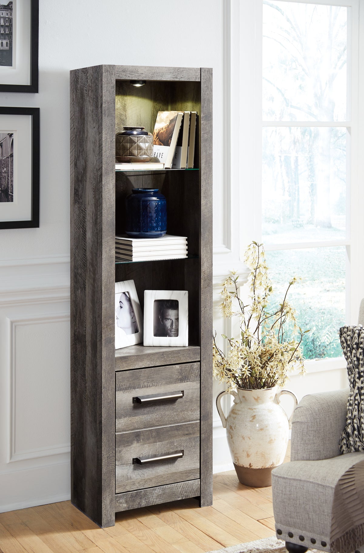 Floridian Furniture - Ashley Furniture - Wynnlow Entertainment Center - 4-Piece Entertainment Center / Gray - W440W2