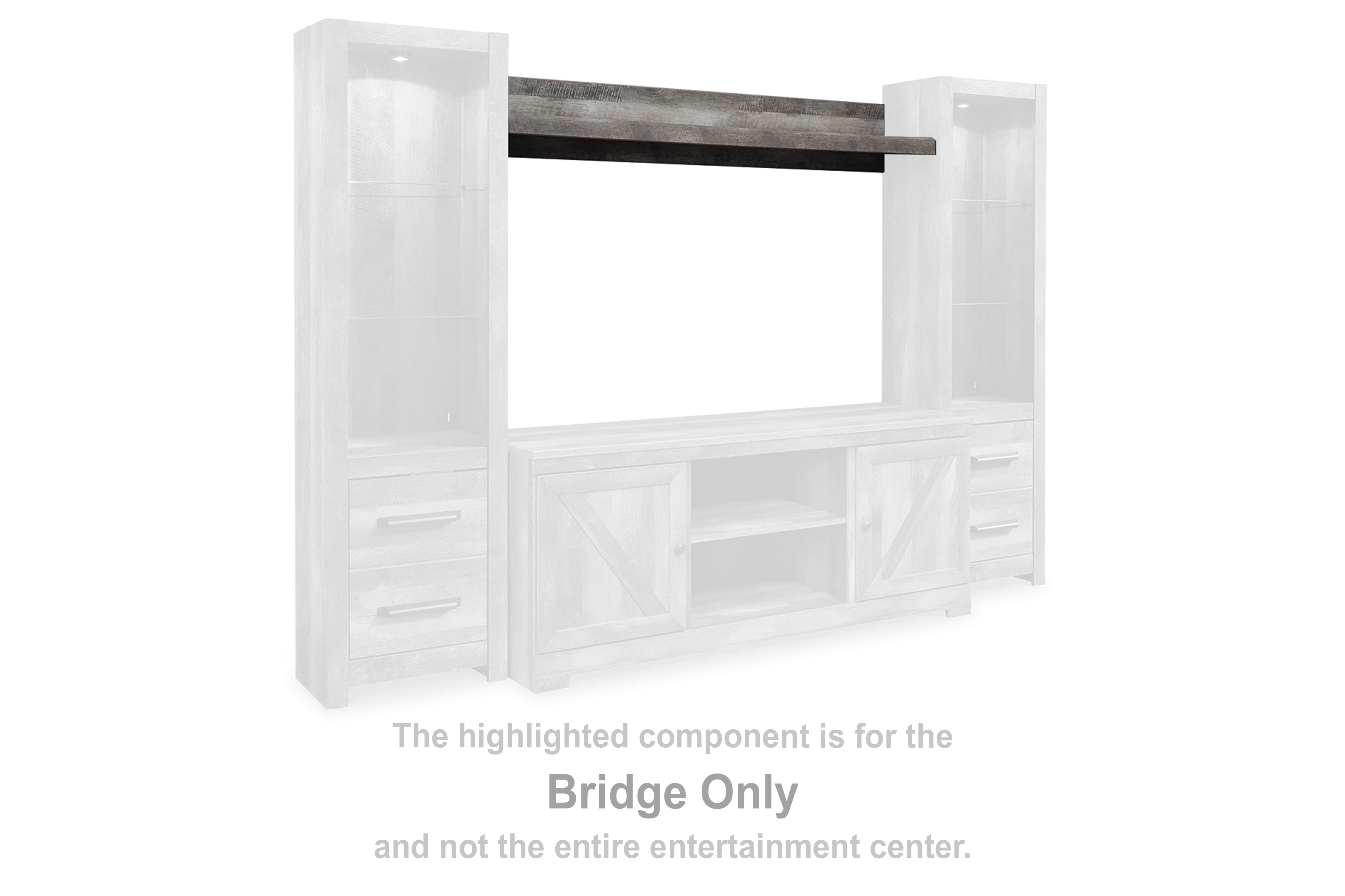 Floridian Furniture - Ashley Furniture - Wynnlow Entertainment Center - Bridge / Gray - W440-27