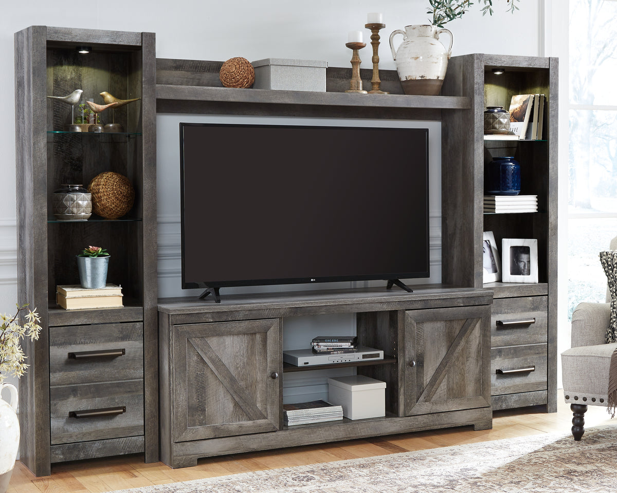 Floridian Furniture - Ashley Furniture - Wynnlow Entertainment Center - 4-Piece Entertainment Center / Gray - W440W2