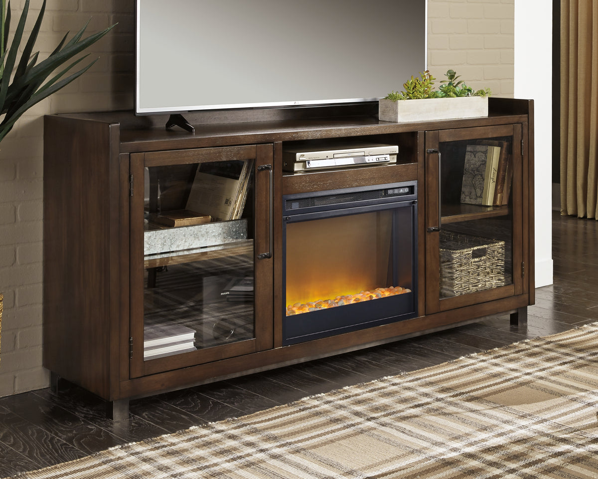 Floridian Furniture - Ashley Furniture - Starmore 70" TV Stand with Electric Fireplace - 70" TV Stand with Electric Fireplace / Brown - W633W4