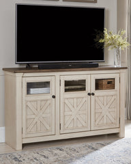 Floridian Furniture - Ashley Furniture - Bolanburg 60" TV Stand - 60" / White/Weathered Gray - W647-38