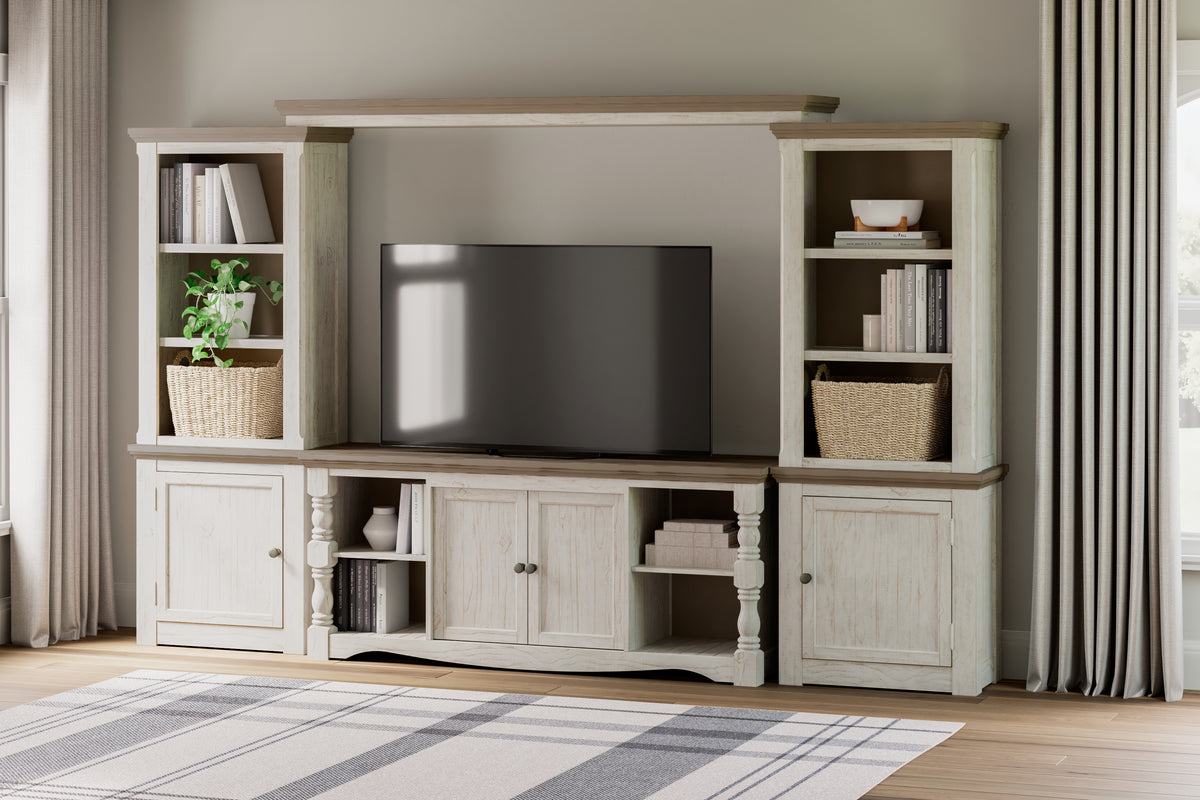 Floridian Furniture - Ashley Furniture - Havalance Entertainment Center - 4-Piece Entertainment Center / Two-tone - W814W1