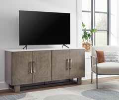 Floridian Furniture - Ashley Furniture - Loyaska 68" TV Stand - 68" / Grayish Brown/White - W854-68